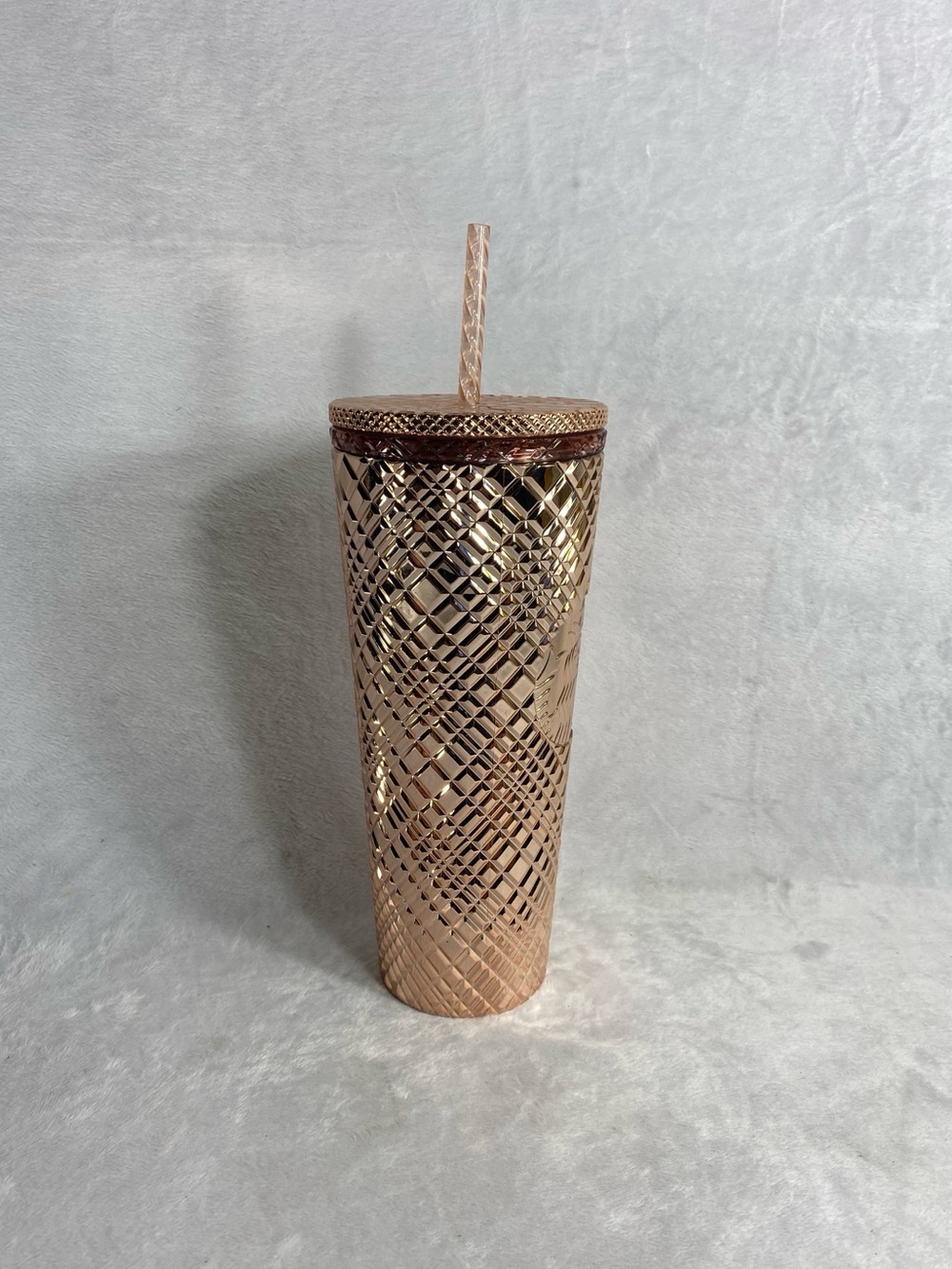 Starbucks 2023 Winter Holiday Jeweled 24oz Tumbler Cold Cup Rose Gold NWT - Picture 4 of 10